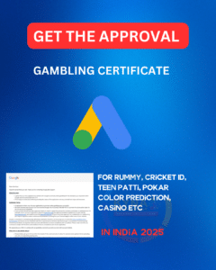 gambling certificate by Kyna digital world