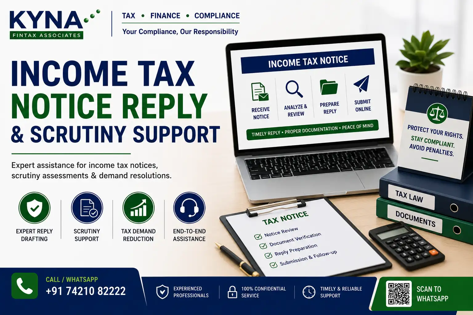 Income Tax Notice Reply and Scrutiny Support Services in Delhi by Kyna FinTax Associates