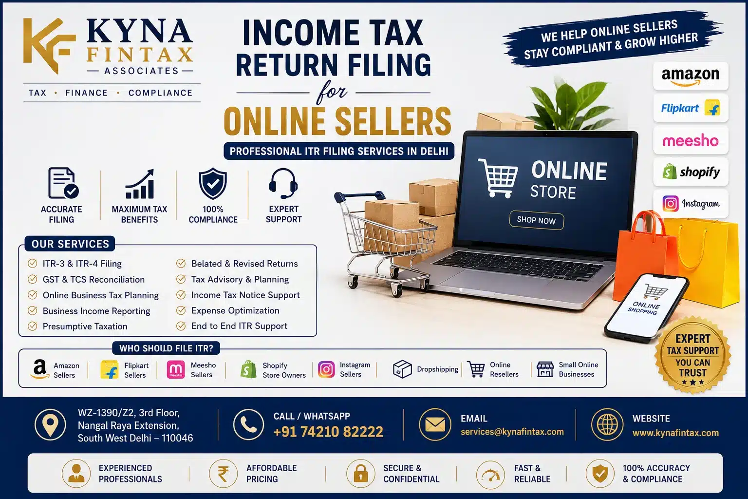 Income Tax Return Filing for online sellers